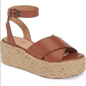 NEW Seychelles Platform Espadrille Sandal In Leather